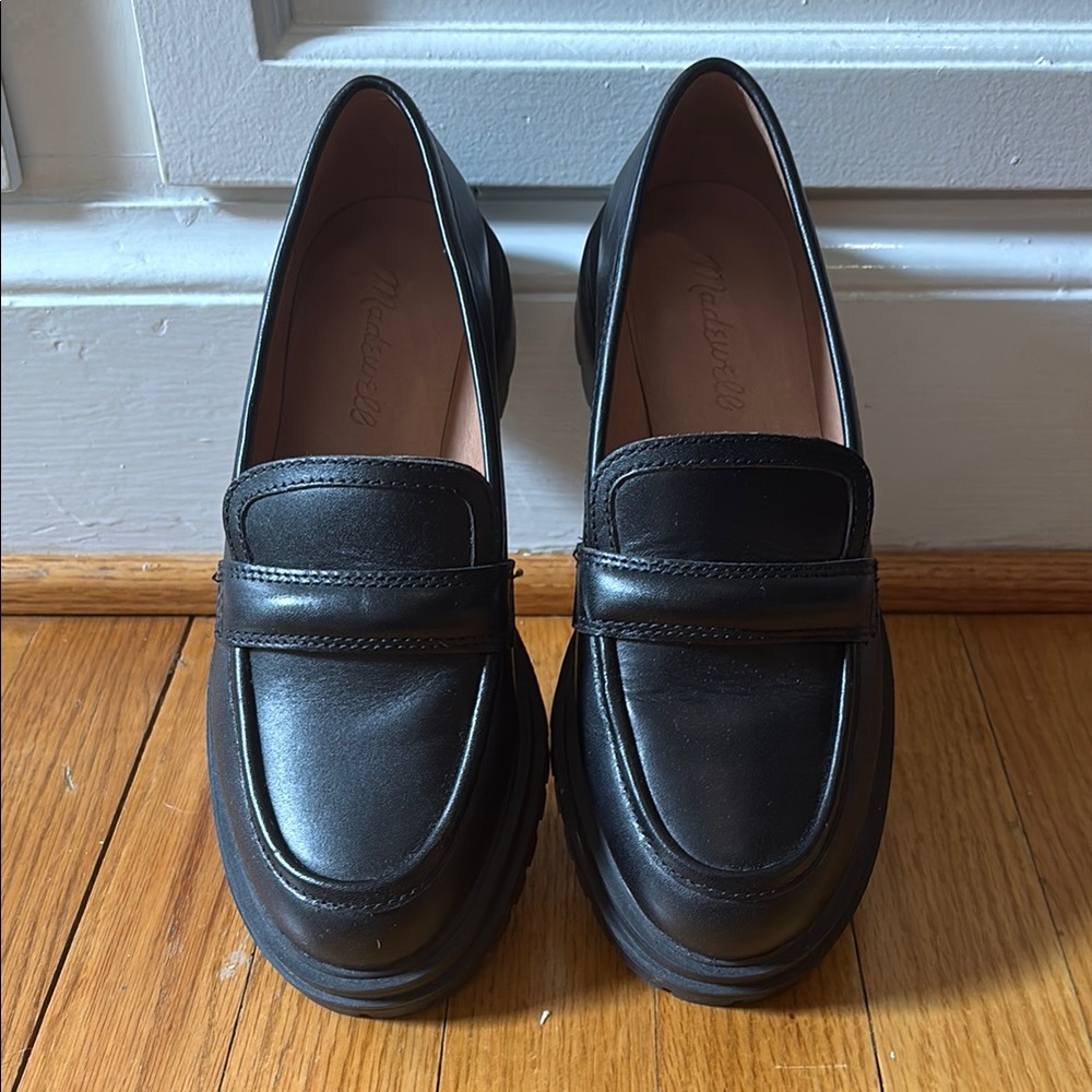 Madewell Black Chunky Platform Loafers